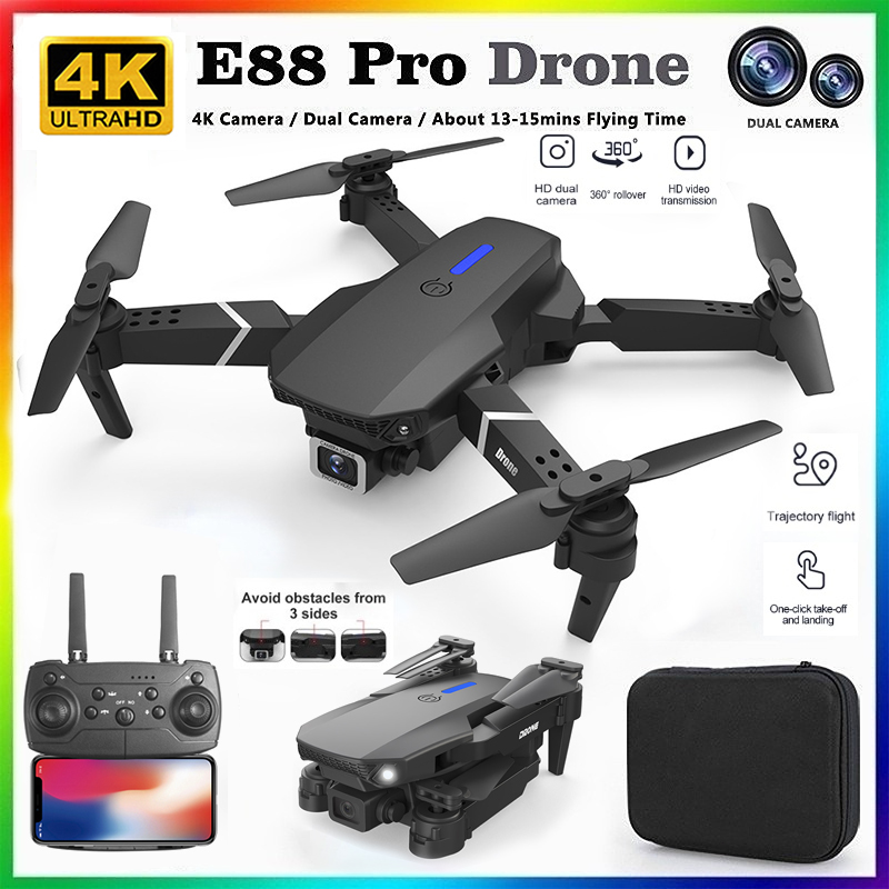 Drone Kit Professional - 2026 BARU E88 Drone Profesional HD